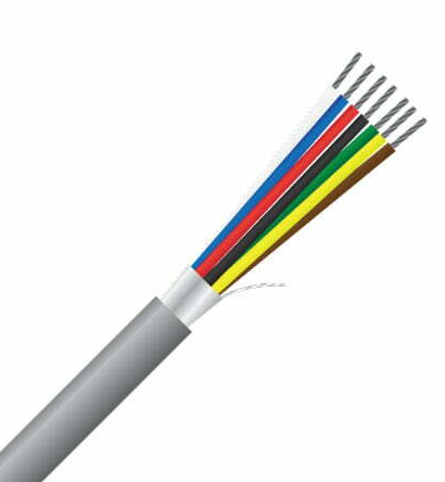SECURITY CABLE 14/0.20 7 CORE SHIELDED PVC SHEATH 250M GREY