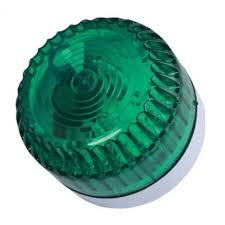 531034FULL-0071 STROBE SOLEX 10  GREEN LENS  WHITE SHALLOW BASE