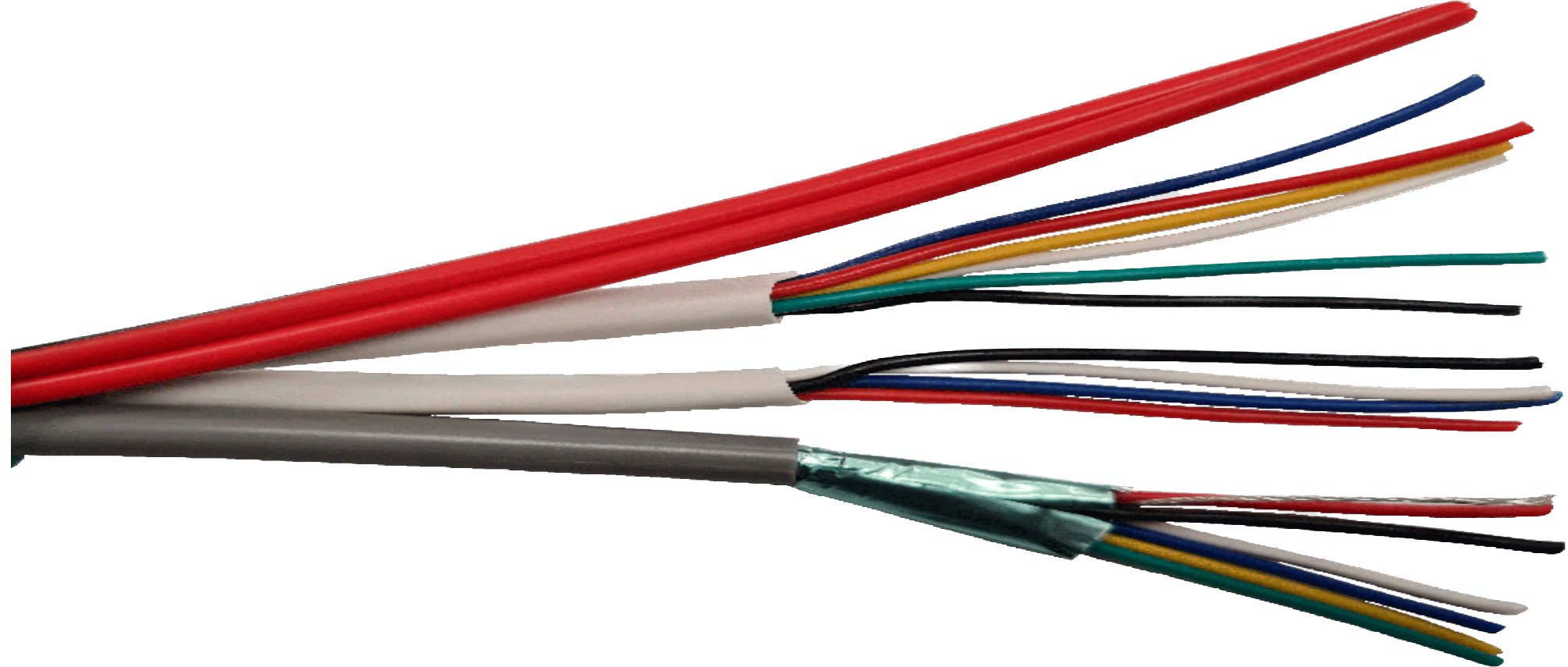 RADUM GREY COMPOSITE CABLE INCLUDES 1 x 6 CORE GREY SHEILDED 14/0.20 1 x 6 CORE WHITE 14/0.20 1 x 4 CORE WHITE 14/0.20 & 1 x FIG 8 RED WITH BLACK TRACE 24/0.20 200M WOODEN DRUM