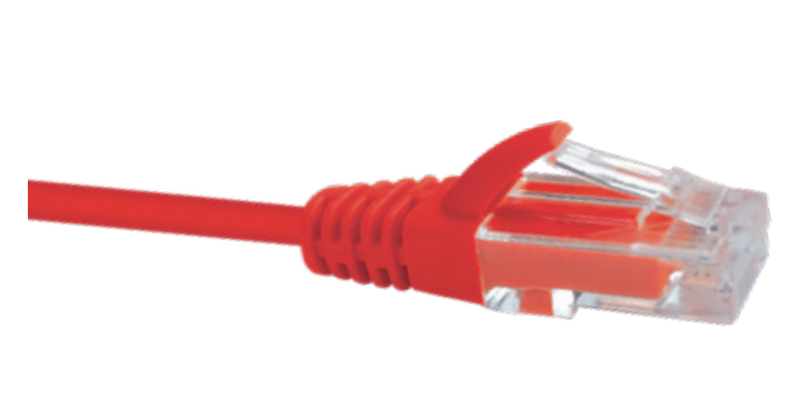 DATAMASTER SLIM CAT6 PATCH LEAD STP 28AWG PE LSZH( L/SMK 0 HAL) SHEATH 0.25M RED