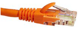 CAT6 PATCH LEAD UTP 24AWG PVC SHEATH 0.5M ORANGE