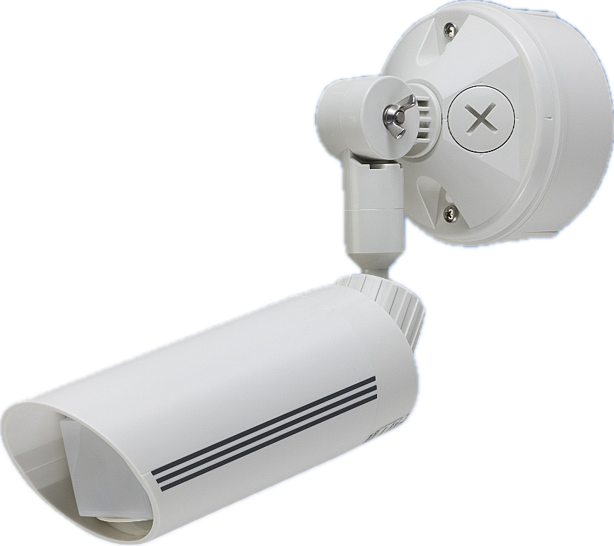 TAKEX HARDWIRED LONG RANGE PIR WHITE 30M DETECTION AREA 1 x SPDT OUTPUT PLASTIC WALL MOUNT 10.5-30VDC BULLET STYLE