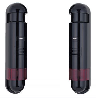 TAKEX HARDWIRED IR BEAM WITH SIREN DUAL WITH TWIN BEAM BLACK 150M DETECTION AREA 1 x N/C & 1 x SPDT WITH TAMPER FLASHING/ SOLID RED LED INDICATORS PLASTIC 10-18VDC