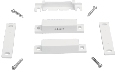 TANE HARDWIRED REED SWITCH WHITE DETECTION GAP 23MM 1 x SPDT OUTPUT PLASTIC SURFACE MOUNT CONTACT 13Hx63Wx12.2D MAGNET WITH SCREW TERMINALS