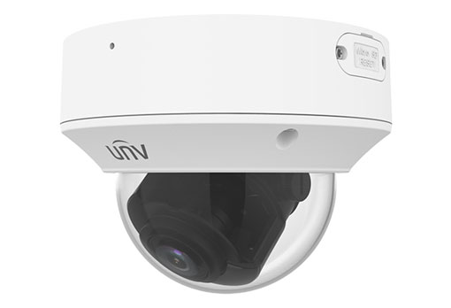 PRIME-IV SERIES IP CAMERA WHITE 5MP H.264/5/5+/ MJPEG DOME 120 WDR METAL 2.7-13.5MM MOTORISED LENS 5X ZOOM LIGHT HUNTER IR 40M POE IP67 BUILT IN MIC AUDIO IN AUDIO OUT 1 x ALARM IN SUPPORT UP TO 256GB SD IK10 12VDC