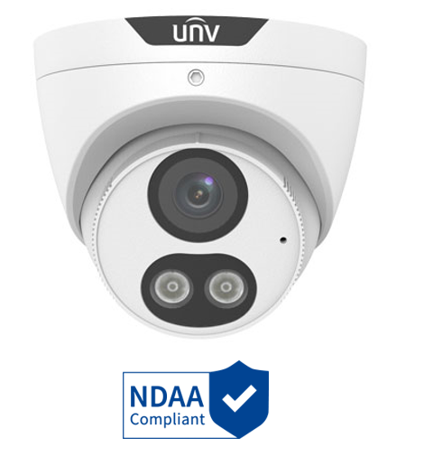 PRIME-III SERIES IP CAMERA WHITE AI 5MP H.264/5/5+/ MJPEG TURRET 120 WDR METAL 2.8MM FIXED LENS COLOR HUNTER WHITE LED 30M POE IP67 BUILT IN MIC SUPPORT UP TO 256GB SD 12VDC