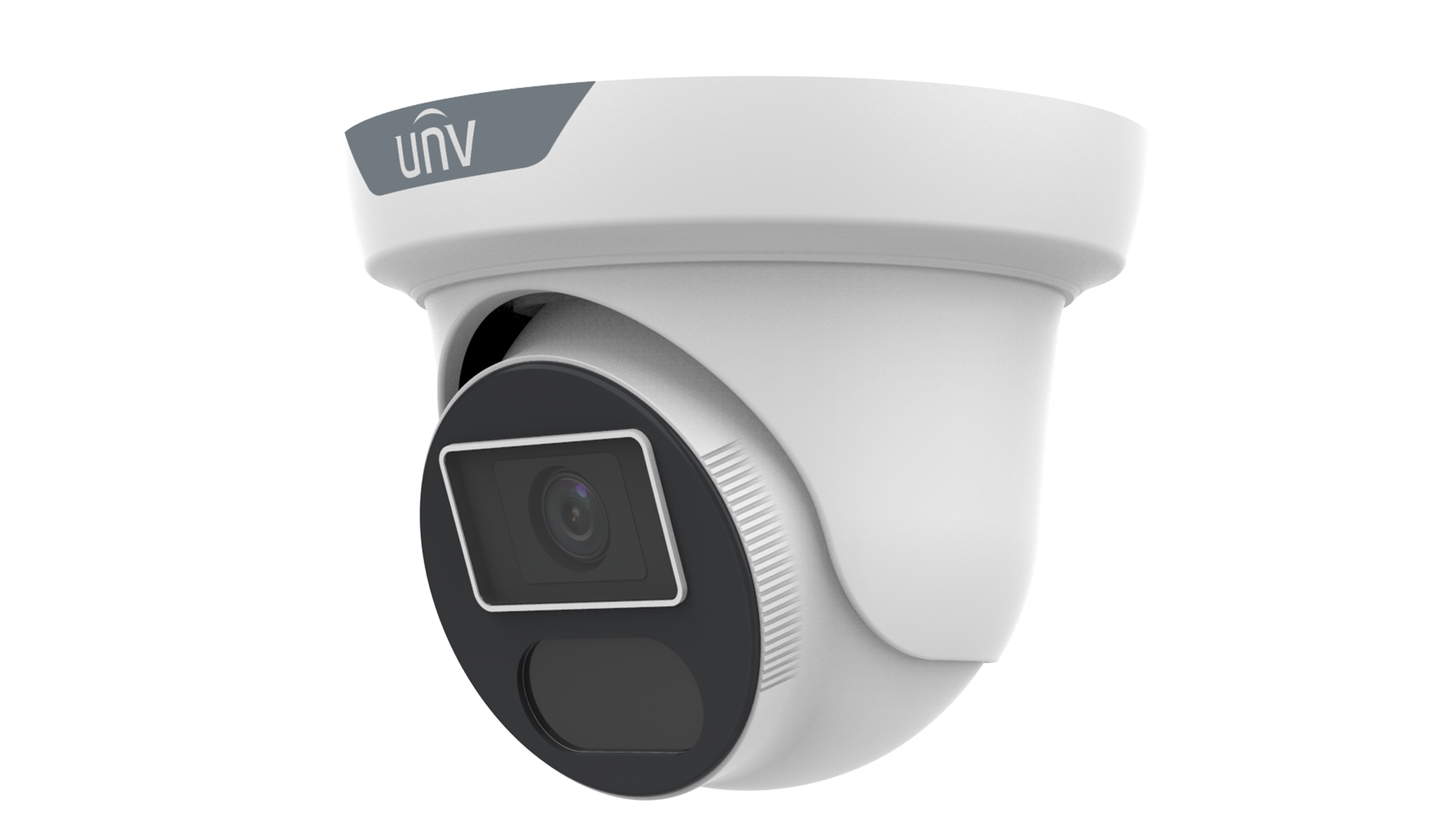 IP CAMERA WHITE AI 360° PERIMETER PROTECTION 6MP H.264/5/5+/ MJPEG TURRET 120 WDR METAL 2.8MM FIXED LENS LIGHT HUNTER IR 40M POE IP67 BUILT IN MIC SUPPORT UP TO 512GB SD 12VDC