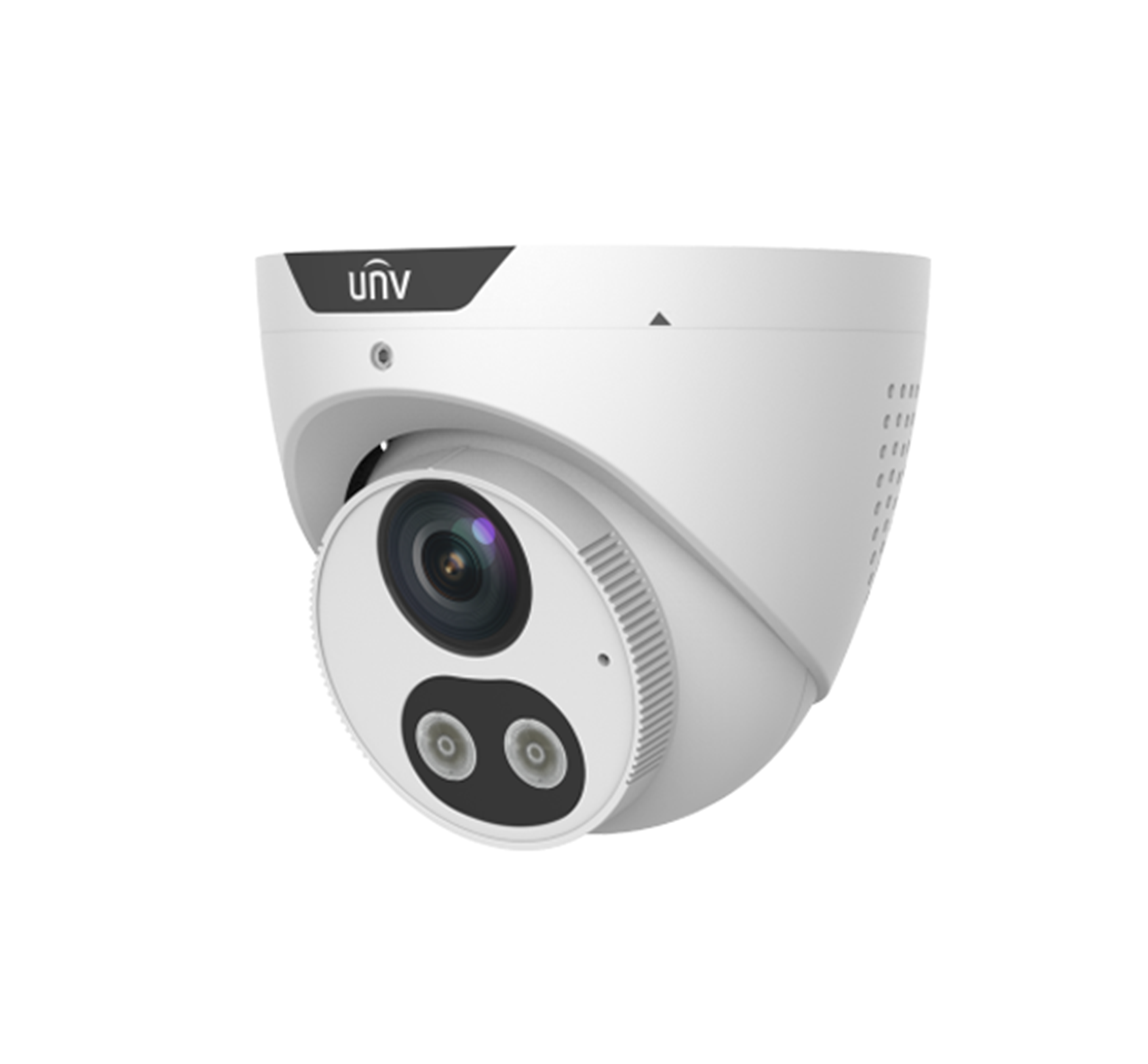 IP CAMERA WHITE 8MP/4K H.264/5/ MJPEG TURRET 120 WDR METAL 2.8MM FIXED LENS COLOR HUNTER IR+WARM LED 30M POE IP67 BUILT IN MIC SUPPORT UP TO 512GB SD 12VDC