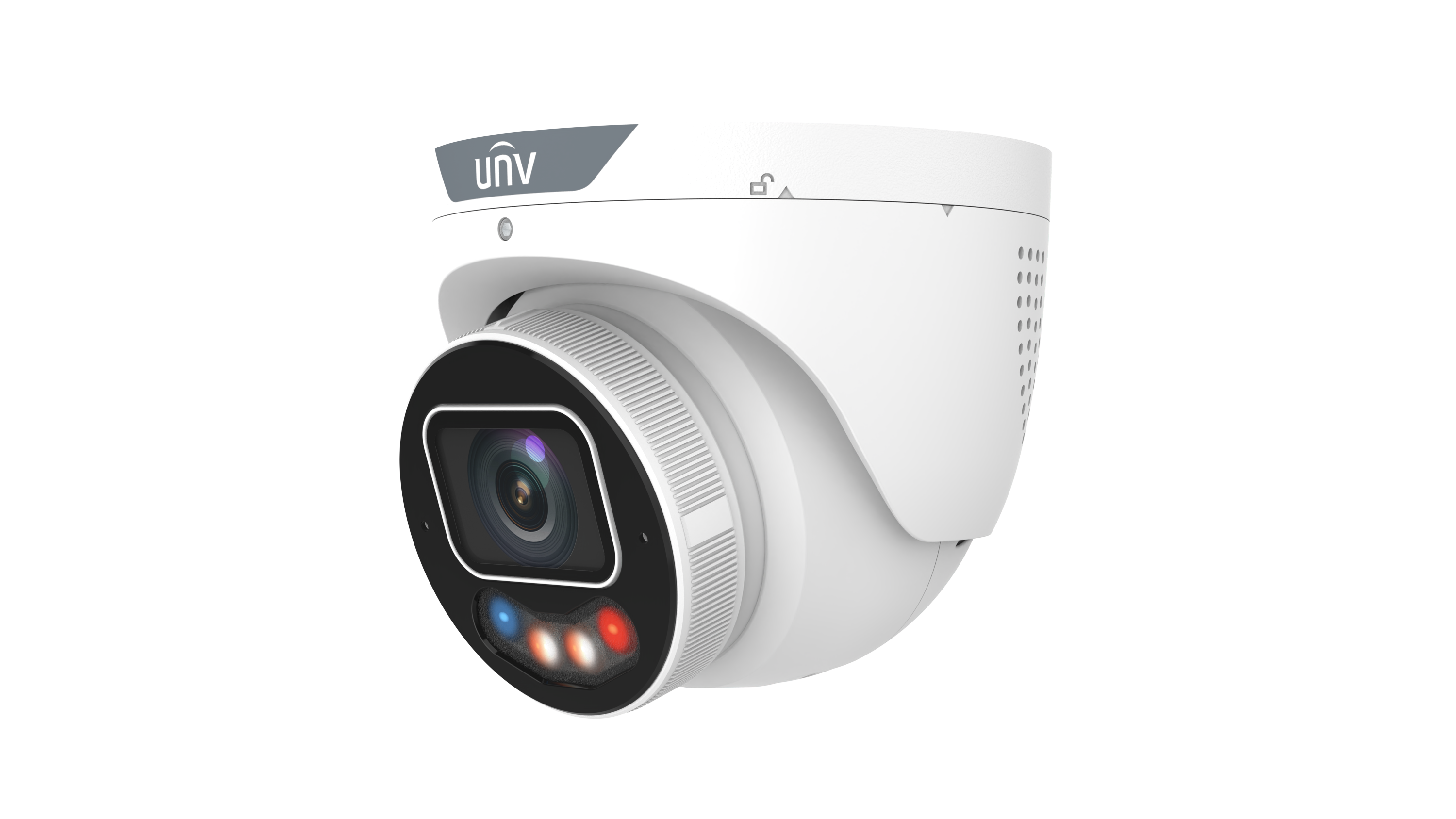 PRIME-III SERIES IP CAMERA WHITE AI TRIGUARD 8MP/4K H.264/5/5+/ MJPEG TURRET 130 WDR METAL 2.8-12MM MOTORISED LENS COLOR HUNTER WITH WISE-ISP IR+WARM LED 30M POE IP67 BUILT IN MIC AUDIO IN AUDIO OUT 1 x ALARM IN 1 x ALARM OUT SUPPORT UP TO 512GB SD IK10 IMPACT RATING 12VDC