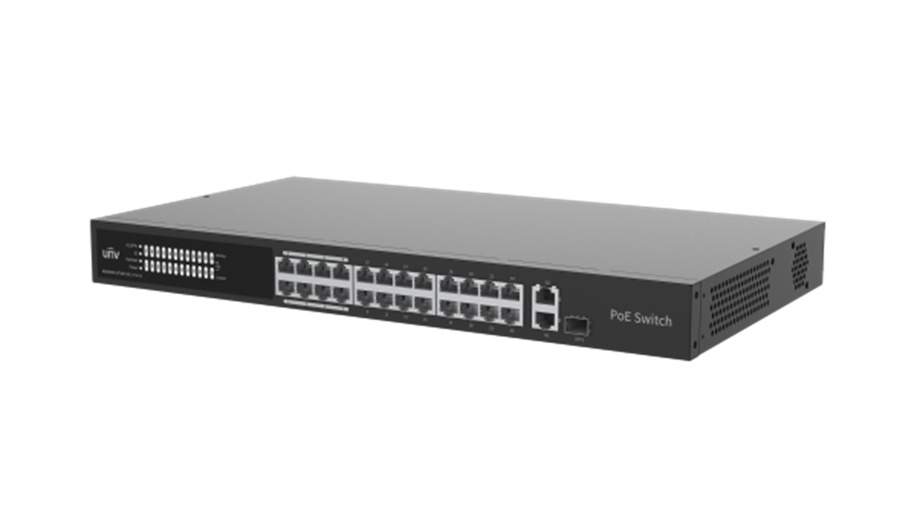 24PORT ( 26P) SWITCH 250W POE TOTAL CAPACITY L2 CLOUD MANAGED BLACK 240VAC/9-12VDC