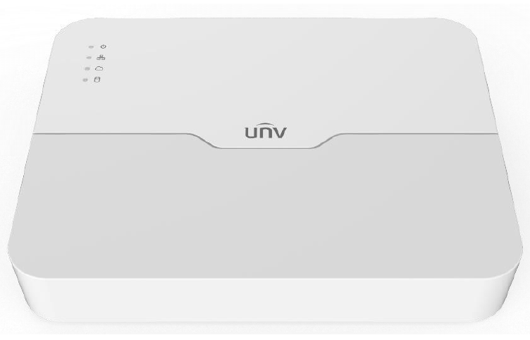 UNIVIEW EASY SERIES 4CH NVR 4x POE UPTO 8MP/4K 48Mbps INPUT 1x SATA HDD PORT UP TO 6TB EACH 48VDC