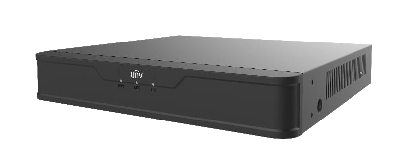 UNIVIEW EASY SERIES 4CH NVR 4x POE UPTO 8MP/4K 80Mbps INPUT 1x SATA HDD PORT UP TO 8TB EACH