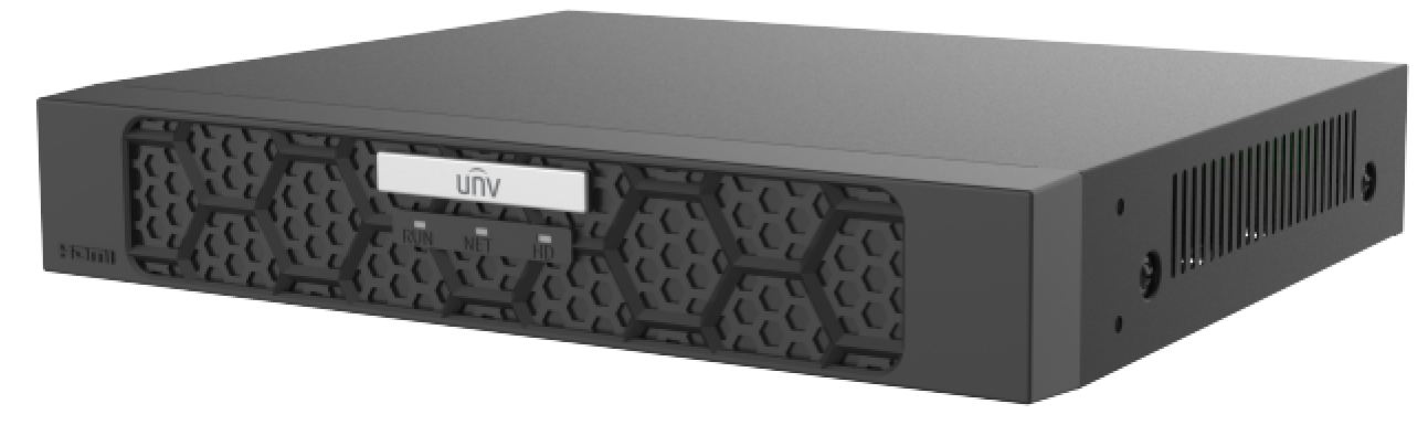 UNIVIEW PRIME 8CH AI NVR 8x POE UPTO 16MP 80Mbps INPUT 1xSATA HDD PORT UP TO 16TB EACH 52VDC