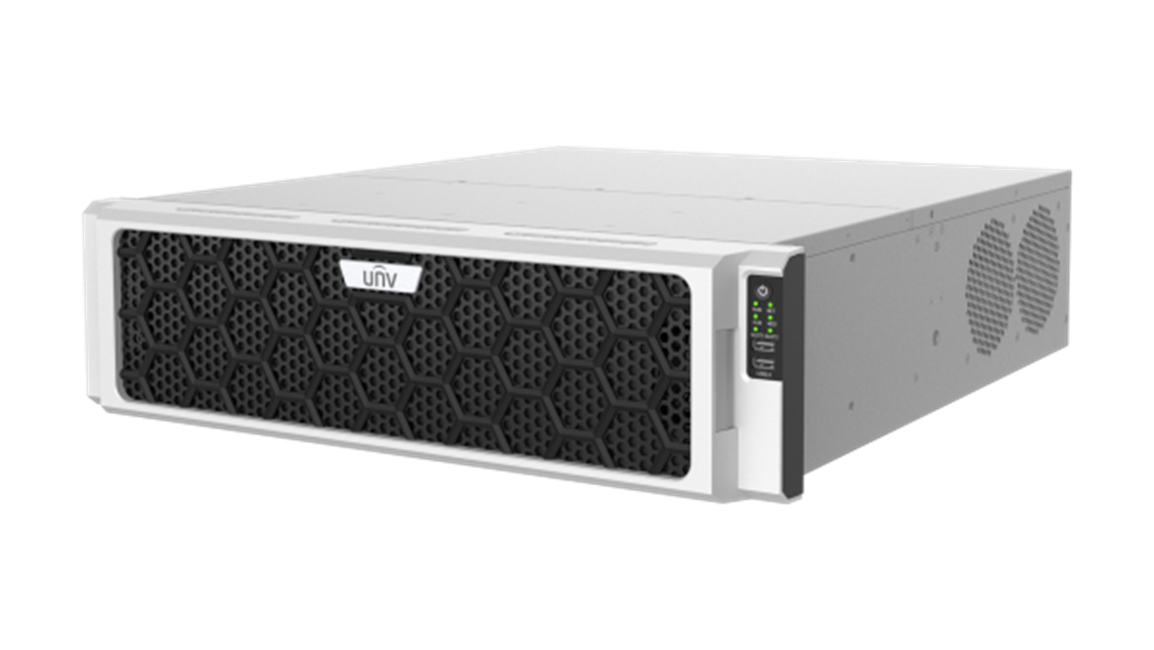 UNV NVR816-64-R-IX2-4G SMART 64CH NVR 4K HDMI ULTRA 265 H265 16X SATA UPTO 24TB EACH RAID SILVER