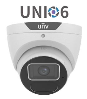 UNI6 PRIME-II IP CAMERA WHITE AI PEOPLE COUNT 6MP H.264/5/5+/ MJPEG TURRET 130 WDR PLASTIC/METAL 2.8MM FIXED LENS LIGHT HUNTER IR 40M POE IP67 BUILT IN MIC SUPPORT UP TO 256GB SD 12VDC