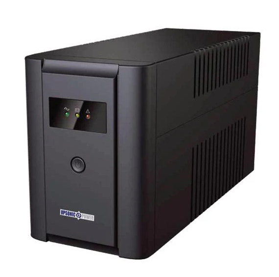 UPSONIC GD SERIES 1500VA UPS SINGLE PHASE LINE INTERACTIVE SURGE PROTECTION 6x IEC( C13F) 2 x BATTERY 12V/7AH 24VDC 40 MIN BACKUP TIME BLACK 3-8ms 1x USB & RJ45 JACK TVSS PROTECTION OP TEMP 0 ~ +40