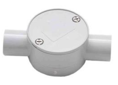 VIEWCON PVC JUNCTION BOX WITH 2 x 20MM CONUIT CONNECTION GREY