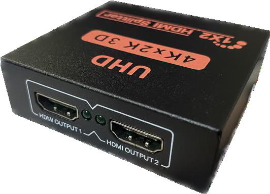 VIEWCON HDMI SPLITTER 1 x HDMI INPUT 2 x HDMI OUTPUT BLACK SUPPORT HDMI1.4a FULL 3D UPTO 4K@30Hz MAX BANDWIDTH RATE 3.4GB MAX BANDWIDTH 340Mhz 8/ 10/ 12 BIT COLOUR UPTO 8M AWG26 HDMI CABLE LENGTH