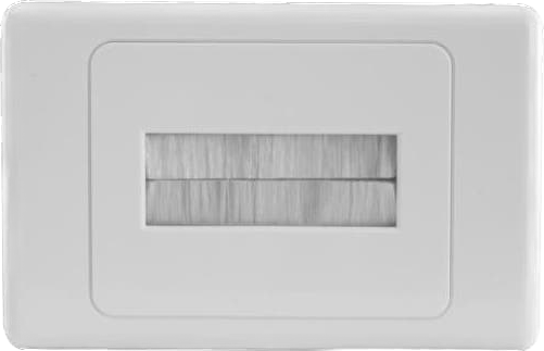 VIEWCON BRUSH WALL PLATE WHITE INCLUDES 2 x MOUNTING SCREWS