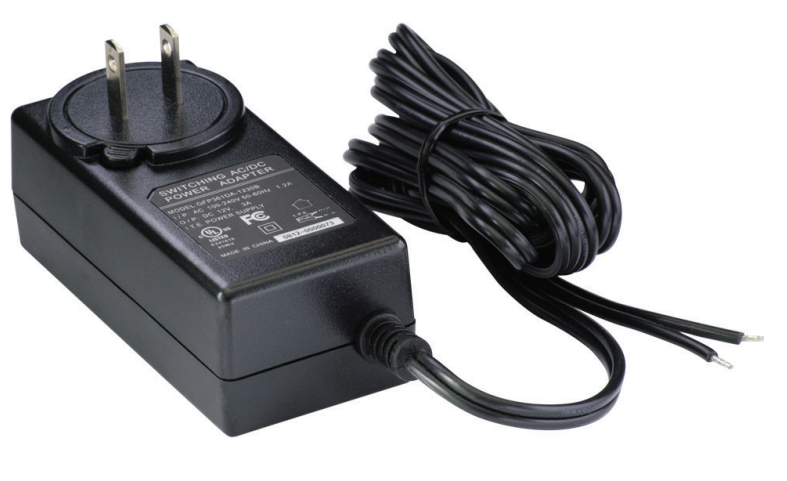 12VDC 100-240VDC POWER SUPPLY 3A 1x OUTPUT BARE WIRE BLACK 1.8M CABLE
